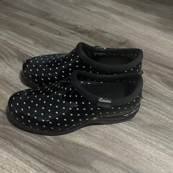 Sloggers Women’s Waterproof Polka Dot Garden Rain Clogs - Picture 1 of 9